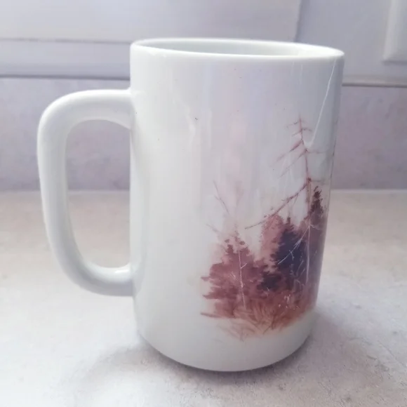 Vintage Otagiri Deer Stag Buck Doe Graphic Coffee Mug - Picture 4 of 7